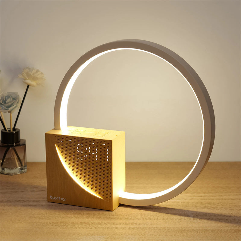 Multifunktionale LED-Nachttischlampe – Licht, Klang & Wecker in einem!